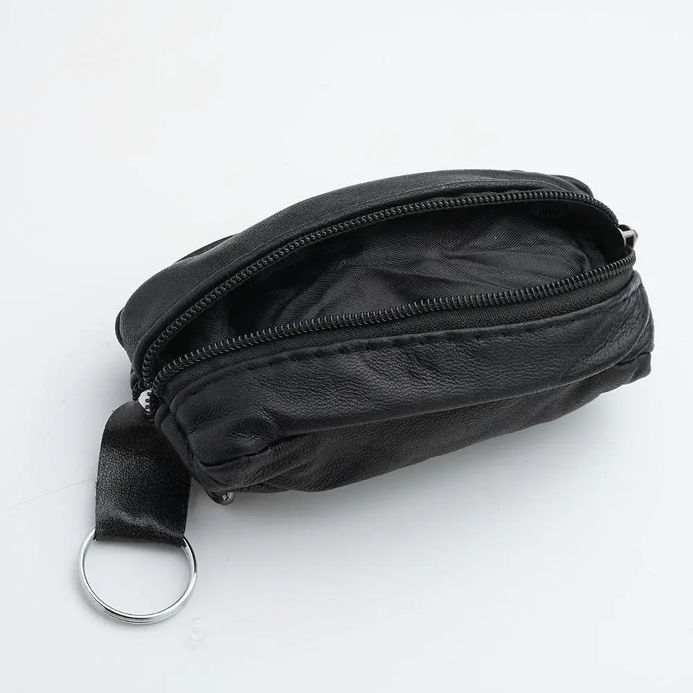 Genuine Leather Keychain Change Bag For Men Women Fashion Clutch Key Holder Organizer Mini Coin Purse Coin Change Storage Bag