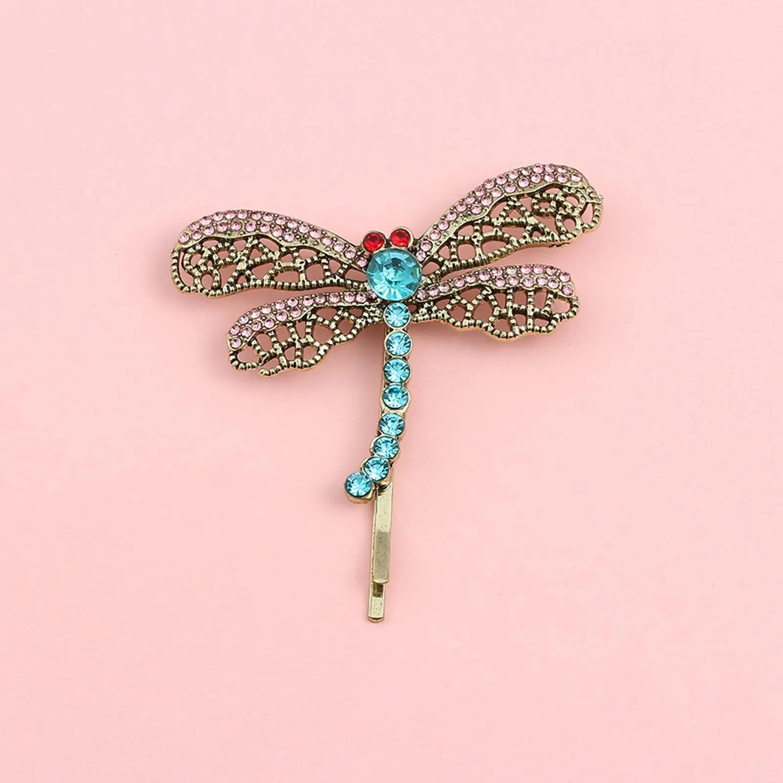 Dragonfly Halloween Hair Clip With Girl Head Clip Headwear One Word Clip Dragonfly Eye-catching Sweet Girl For Various Occasions