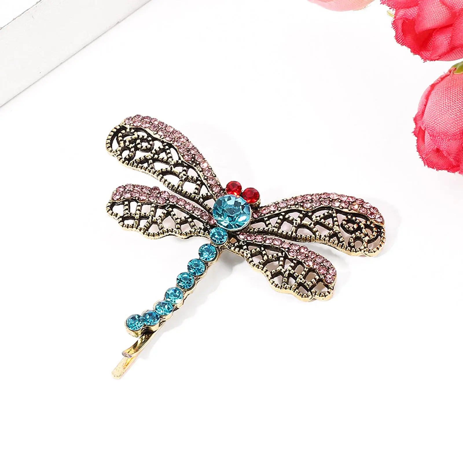 Dragonfly Halloween Hair Clip With Girl Head Clip Headwear One Word Clip Dragonfly Eye-catching Sweet Girl For Various Occasions