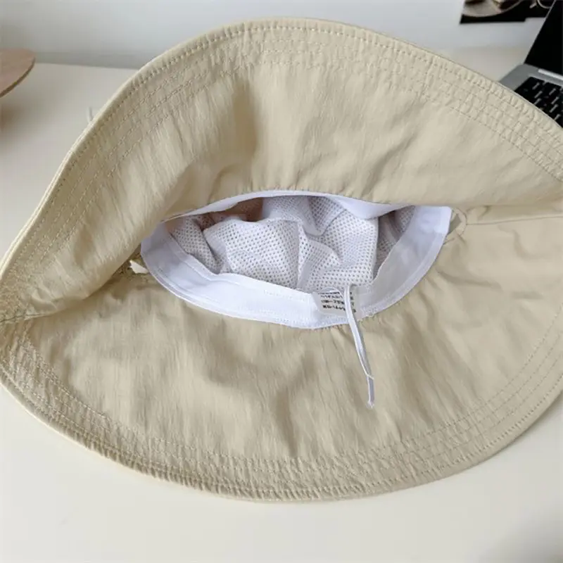 Summer Bucket Hat for Women Y2K Bow Lace-up Fisherman Cap Outdoor Sunscreen Anti-UV  Wide Brim Panama Hats