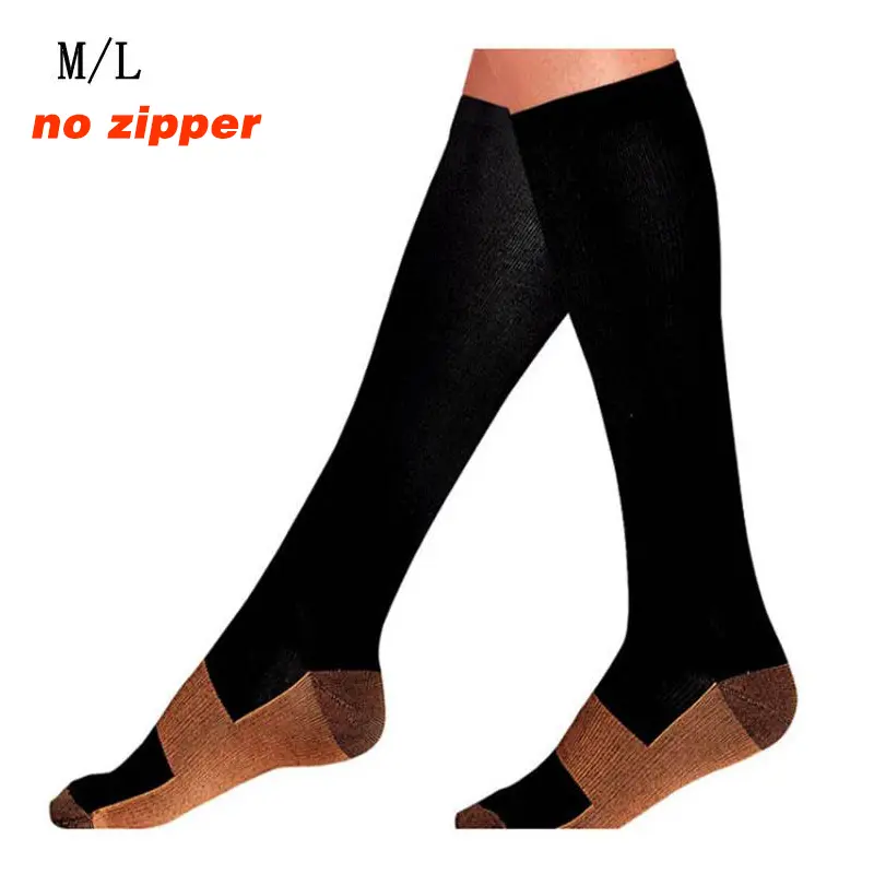 Burn Fat Zipper Compression Socks Women's Slim Sleeping Beauty Leg  Prevent Varicose Veins Socks Medias De Mujer