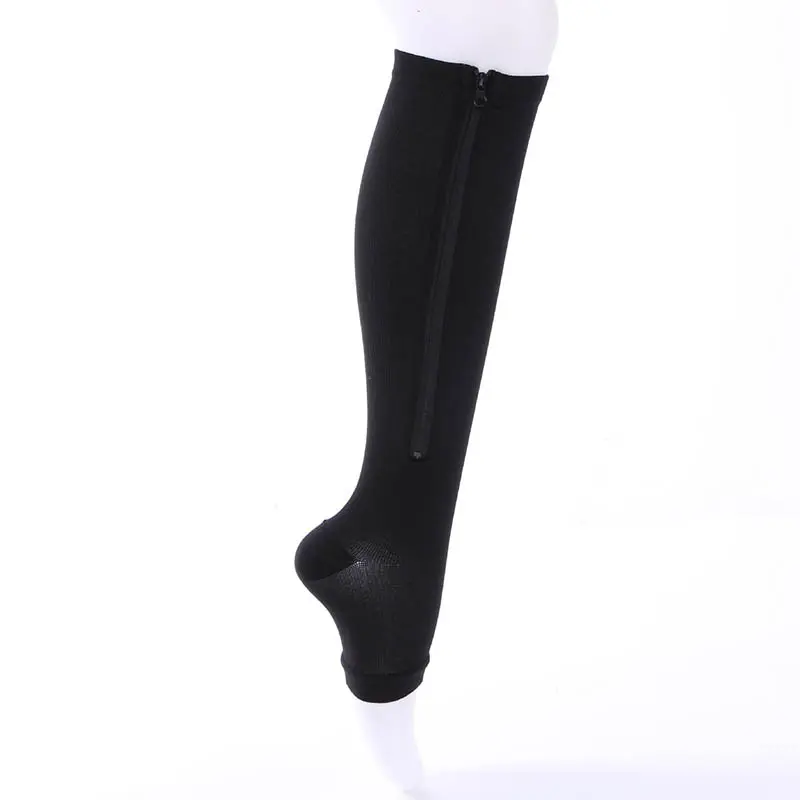 Burn Fat Zipper Compression Socks Women's Slim Sleeping Beauty Leg  Prevent Varicose Veins Socks Medias De Mujer