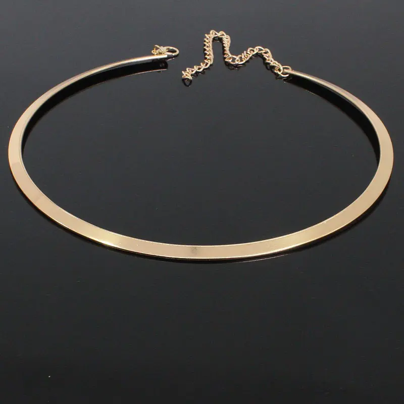 Simple Fashion Round Torques Collares Choker Necklace Punk Rock Jewelry Hip-hop Accessories Bijoux