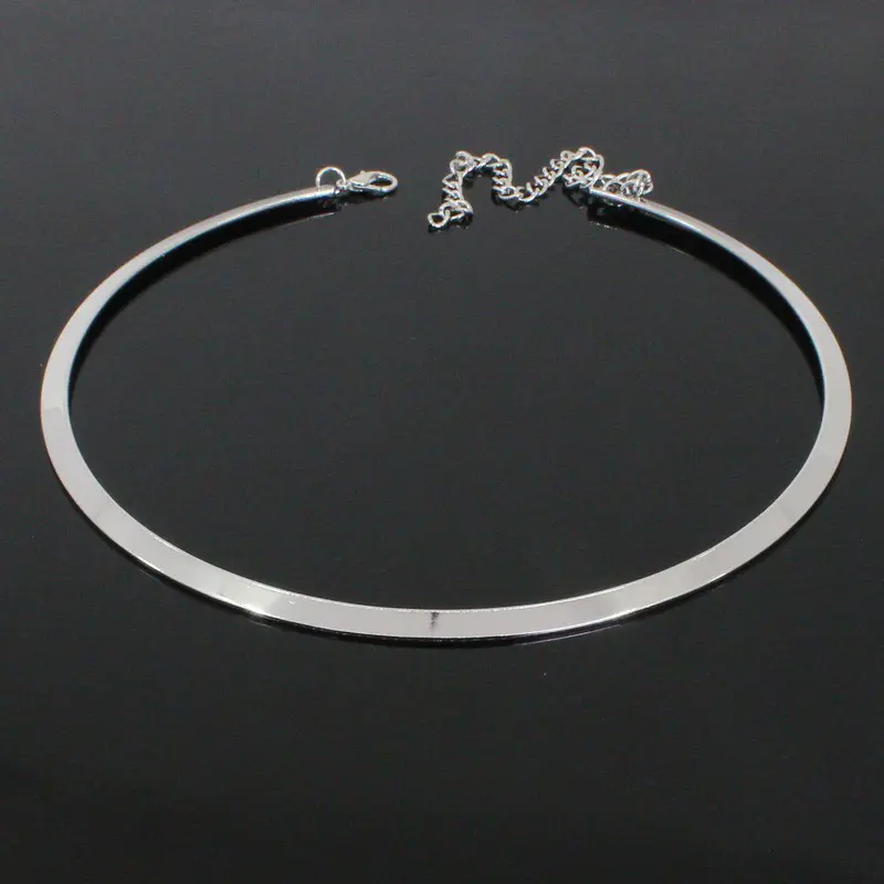 Simple Fashion Round Torques Collares Choker Necklace Punk Rock Jewelry Hip-hop Accessories Bijoux