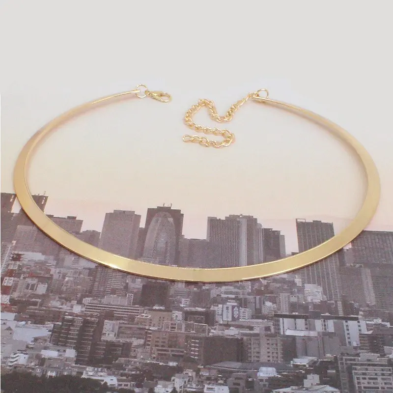 Simple Fashion Round Torques Collares Choker Necklace Punk Rock Jewelry Hip-hop Accessories Bijoux