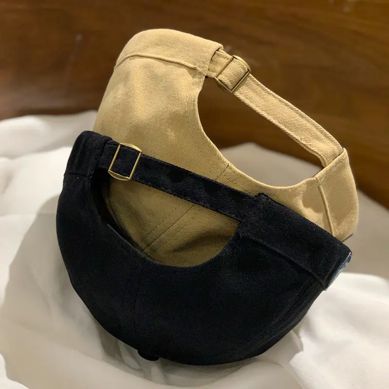 Retro Baseball Cap Women Men Solid Color Short Brim Peaked Hat Adjustable Hip Hop Female Duck Tongue Caps