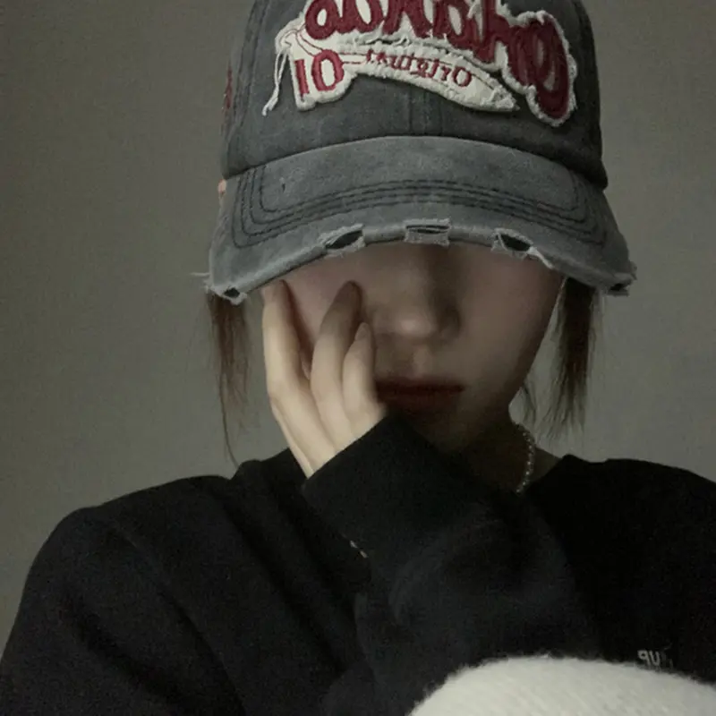 Korean Women Baseball Cap Retro Solid Color Men Snapback Hat Summer Simple Adjustable Hip Hop Couple Peaked Hats Sun Visors