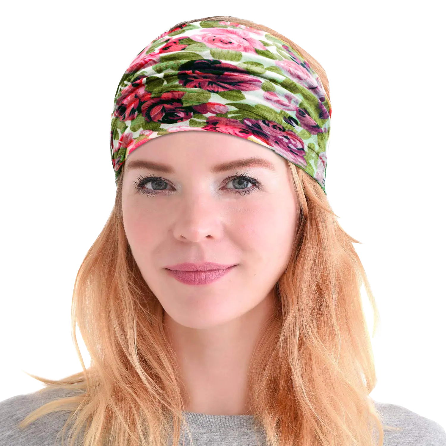 Bohemian Floral Headband for Women Boho Wide Cotton Stretch Hairbands Lady Headwrap Turban Headwear Bandage Hair Accessories