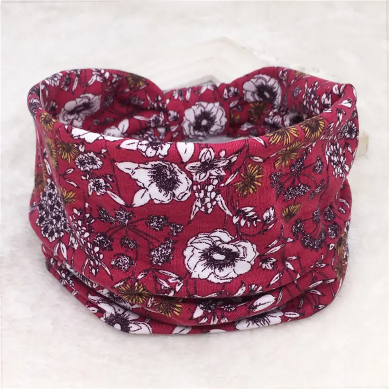 Bohemian Floral Headband for Women Boho Wide Cotton Stretch Hairbands Lady Headwrap Turban Headwear Bandage Hair Accessories