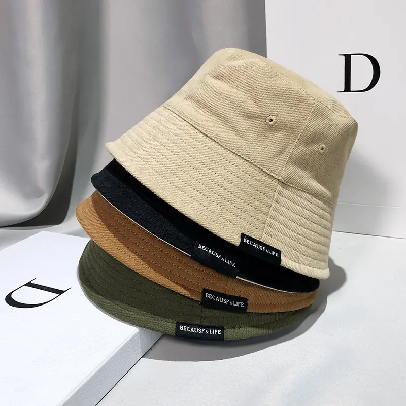 Double Sided Bucket Hat for Women Reversible Solid Color Fisherman Cap Summer Sunscreen Female Panama Sun Hats