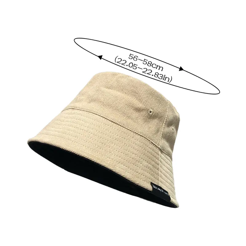 Double Sided Bucket Hat for Women Reversible Solid Color Fisherman Cap Summer Sunscreen Female Panama Sun Hats
