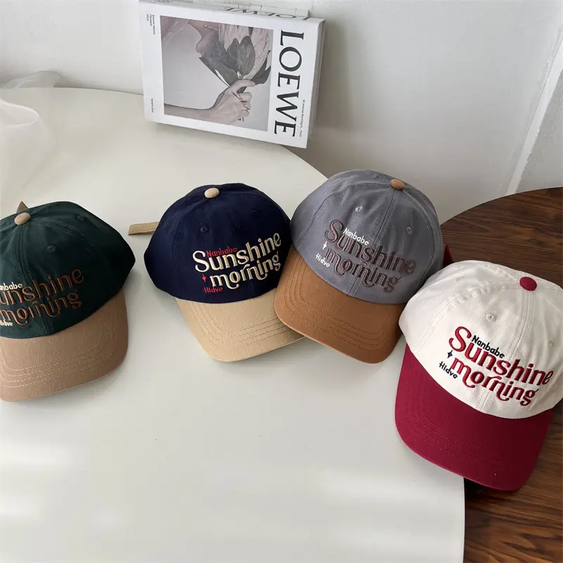 Retro Letter Baseball Cap Korean Couple Soft Top Peaked Hat Hip Hop Versatile Sunscreen Cotton Unisex Dad Hats