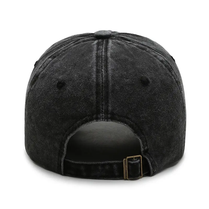 Washed Cotton Letter Baseball Cap for Men Women Retro Embroidered Sun Hat Spring Autumn Hip Hop Unisex Snapback Caps