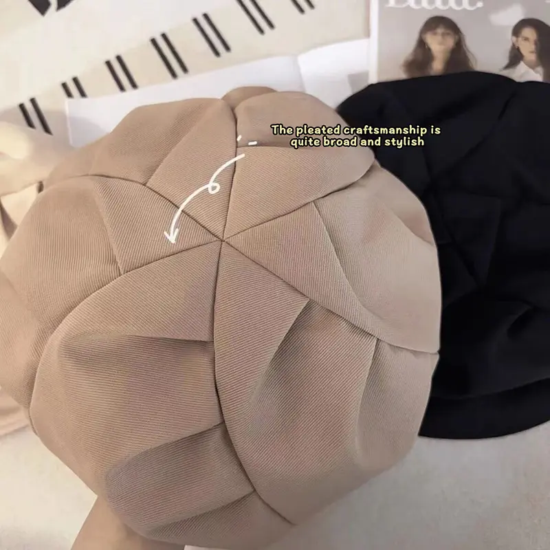 Vintage Women Beret Hat Autumn Winter Warm Female Octagonal Cap Korean Solid Color Newsboy Hats Girls Painter Caps Gorras