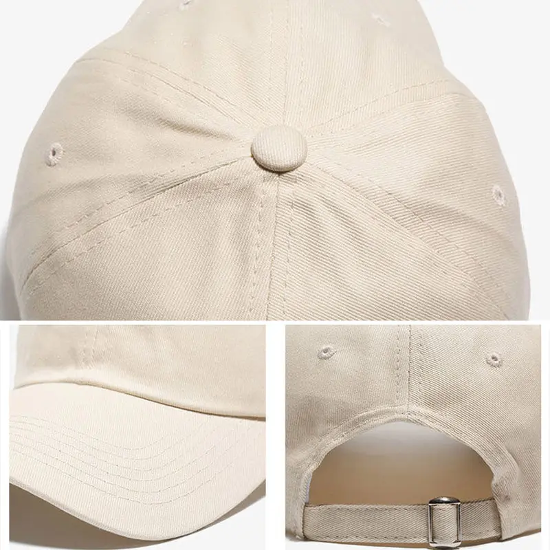 Solid Color Baseball Cap Women Men Korean Hip Hop Dad Hat Summer Adjustable Cotton Couple Snapback Caps Casquette Gorras