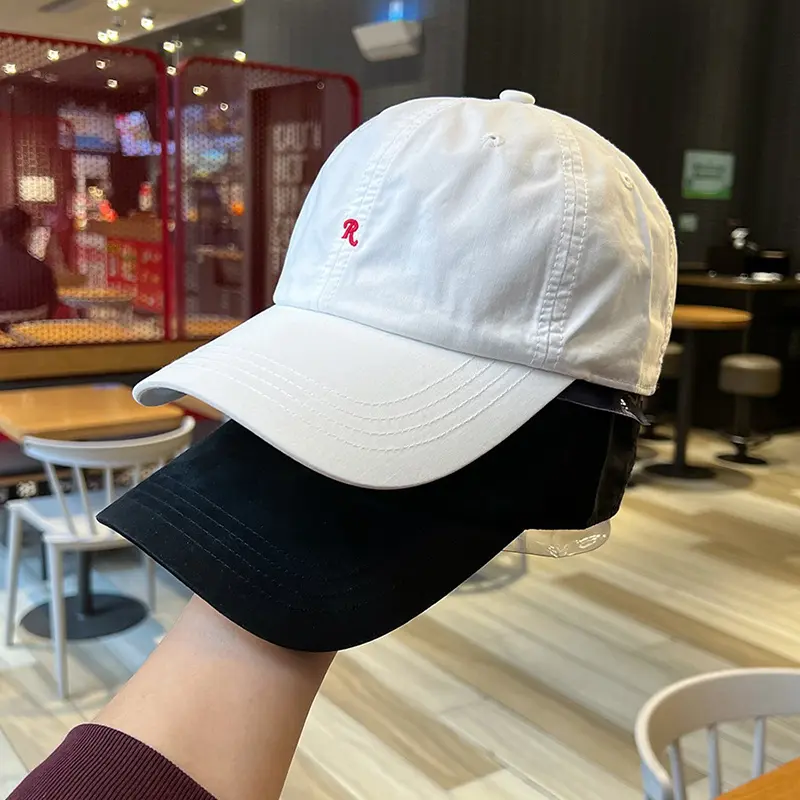 Simple Letter Baseball Cap for Women Korean Versatile Casual Duck Tongue Hat Summer Cotton Female Sun Visor Hats