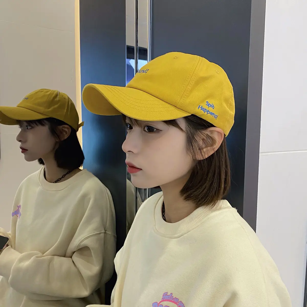 Summer Baseball Cap for Women Solid Color Letter Embroidered Peaked Hat Outdoor Sunscreen Cotton Sun Visor Caps