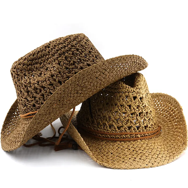 Summer Panama Soft Straw Hat for Men Women Summer Breathable Travel Beach Hats Solid Wide Brim Sunscreen Hats