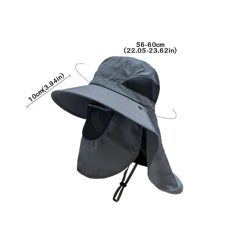 Summer Sun Protection Hat Men Outdoor UV Protection Fishing Cap 360° Neck Face Protection Cycling Climbing Mask Sunshade Hats