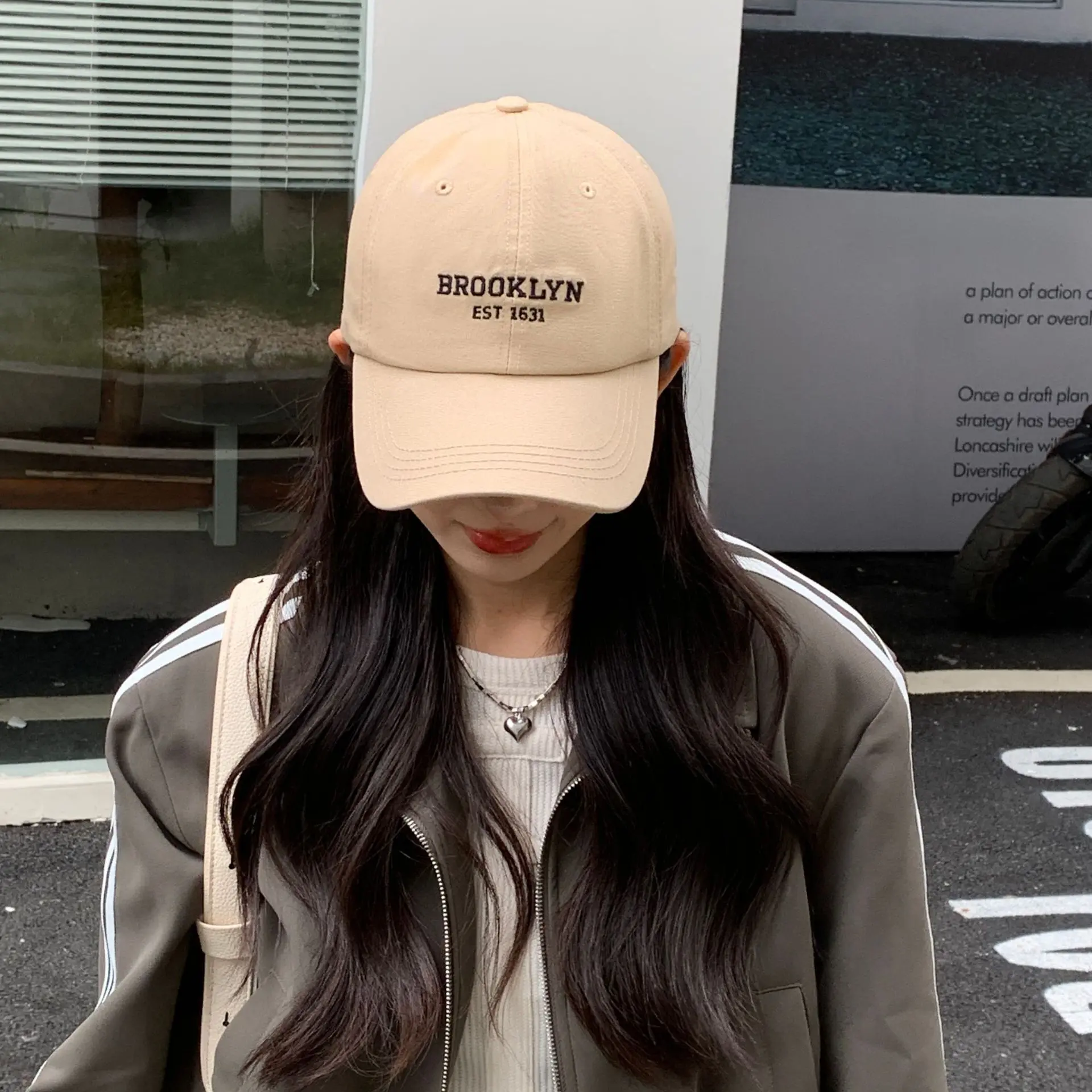 Simple Letter Baseball Cap for Women Korean Ins Solid Color Snapback Hat Adjustable Hip Hop Sports Sun Hats Gorras
