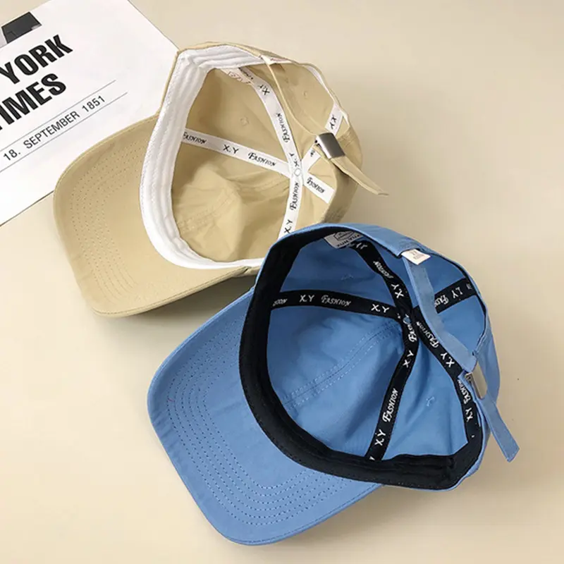 Simple Letter Baseball Cap for Women Korean Ins Solid Color Snapback Hat Adjustable Hip Hop Sports Sun Hats Gorras