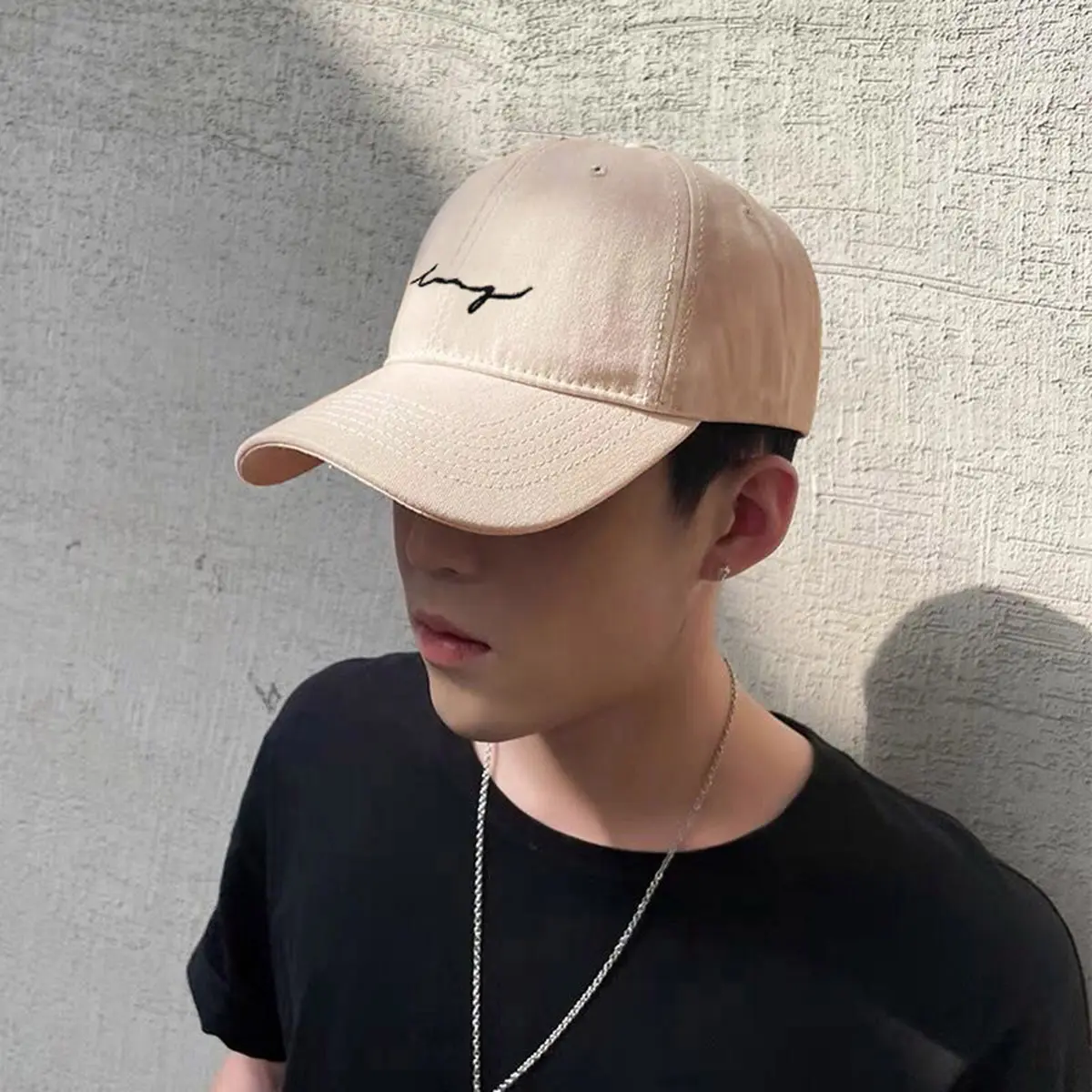 Simple Embroidered Baseball Cap Women Solid Color Cotton Men Peaked Hat Summer Adjustable Unisex Sun Hats Gorras