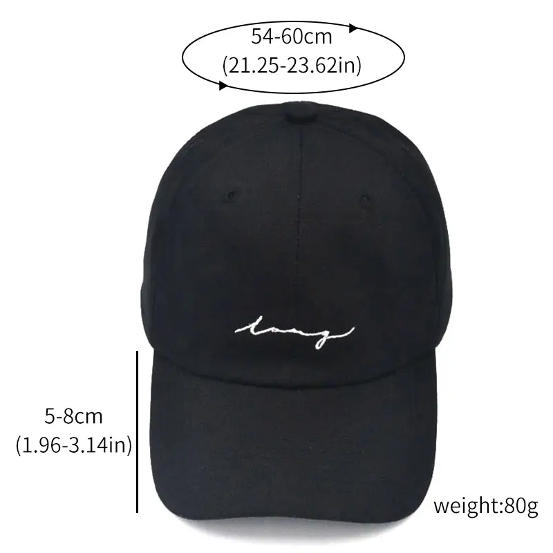 Simple Embroidered Baseball Cap Women Solid Color Cotton Men Peaked Hat Summer Adjustable Unisex Sun Hats Gorras