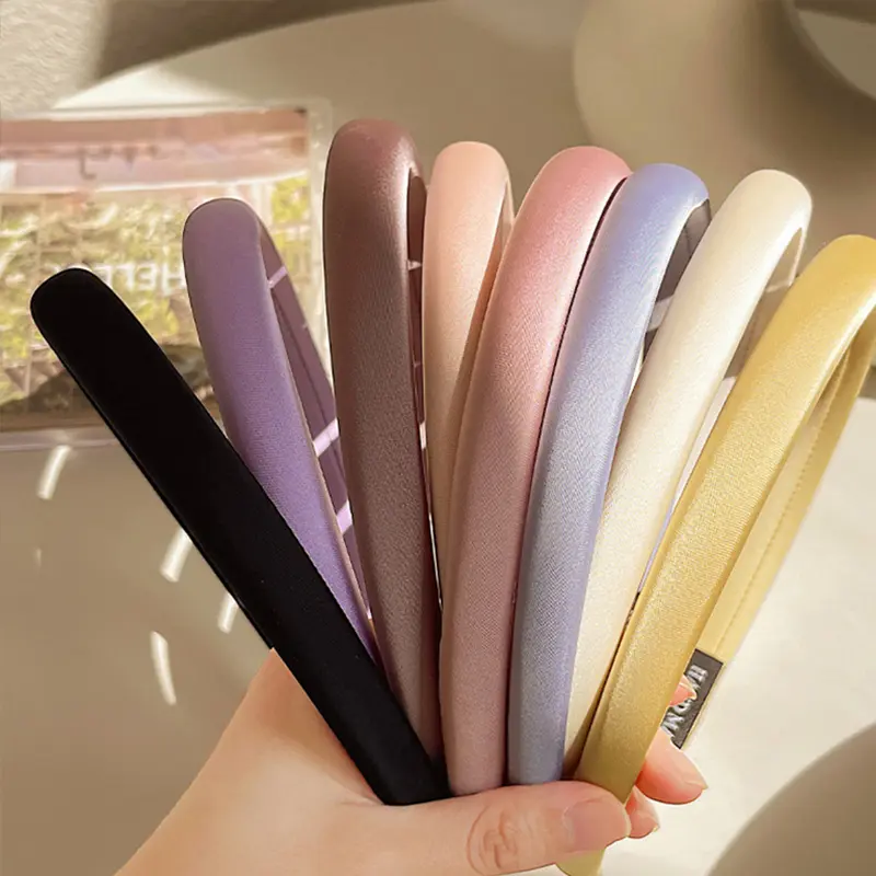 Cute Metal Bow Headband for Women Y2K Girls Solid Color Fabric Sponge Hair Band Vintage Hair Hoop Hair Accessories
