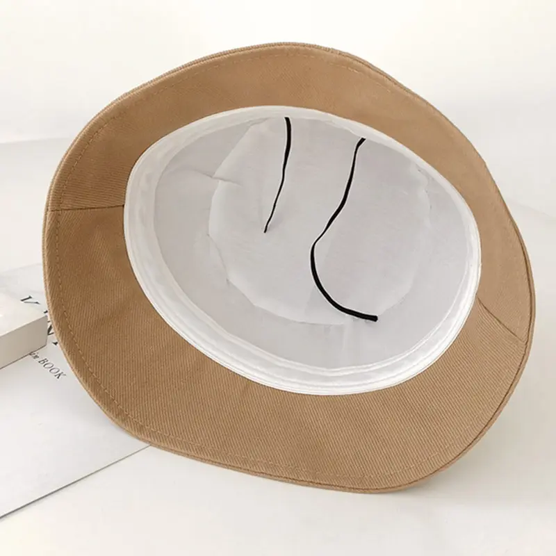 Summer Women Bucket Cap Korean Ins Solid Color Fisherman Cap Outdoor  Wide-brim Female Panama Hats Beach Sun Visor Caps