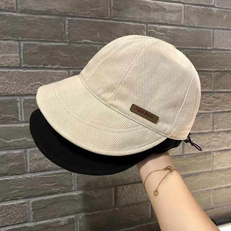 Summer Women Sun Hat Foldable Wide Brim Fisherman Cap Outdoor Beach Drawstring Adjustable Female Visors Bucket Hats