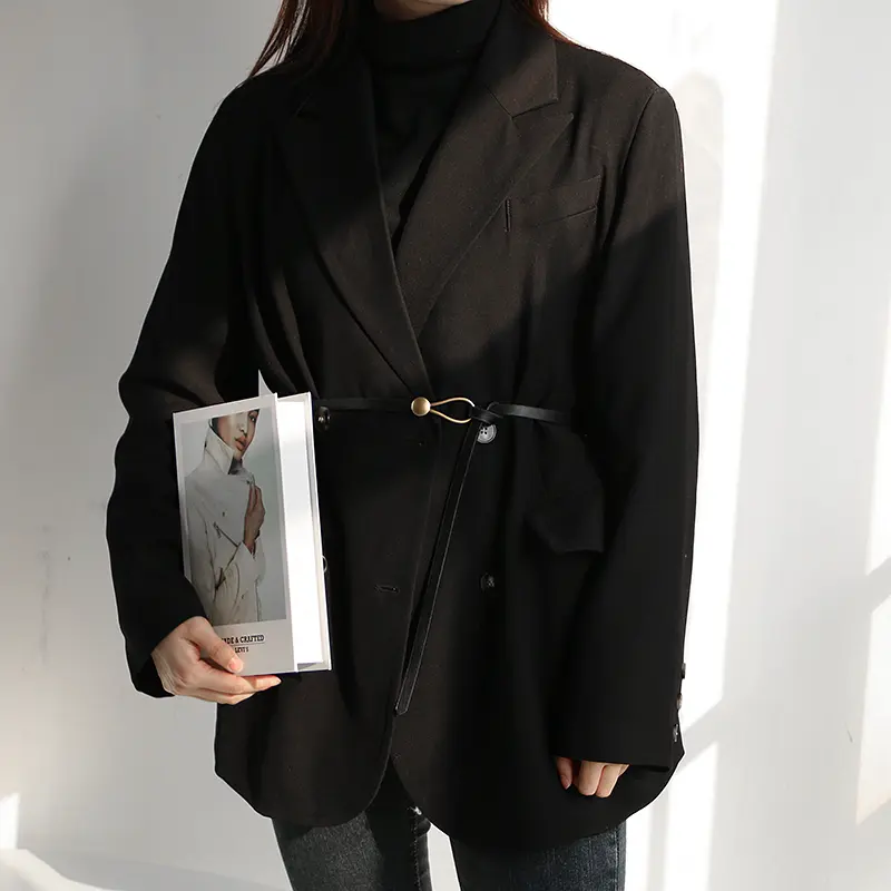New Thin Leather Belt Women Bow Leisure Belts For Female Loop Strap Belts Knotted Dress Coat Decor Waistband Accessories