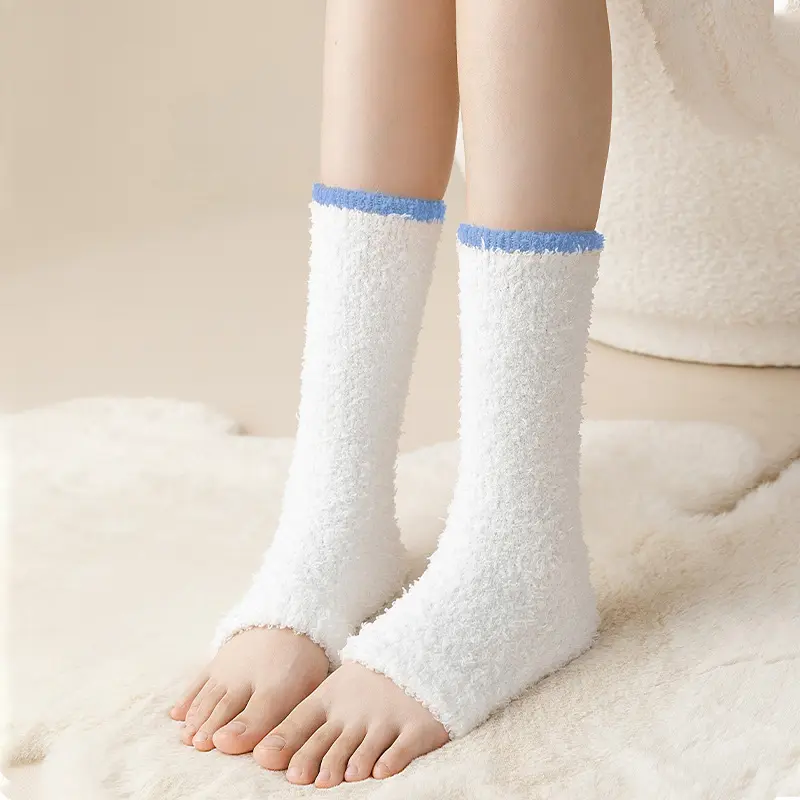 Winter Coral Fleece Knee Pads Women Soft Warm Thicken Plush Leg Arthritis Kneepad Solid Fur Knee Warmer Lady Knee Protector
