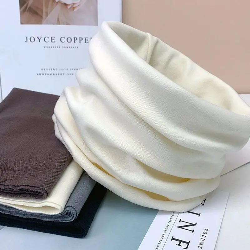 Winter Cashmere Scarf for Women Men Outdoor Warm Velvet Scarves Autumn Korean Solid Color Unisex Neckerchief