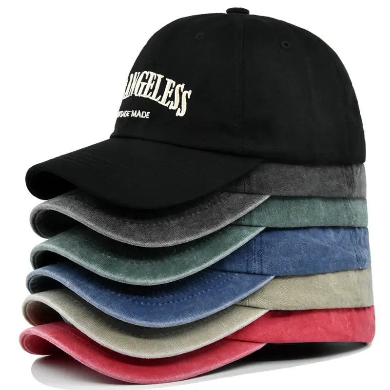 MenCotton Baseball Cap for Women Letter Embroidery Soft Top Men Peaked Caps Casual Retro Summer Unisex Snapback Hats