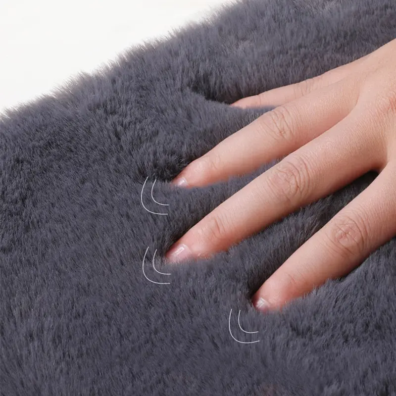 Winter Warm Knee Pads for Women Men Soft Thicken Fluff Cold-proof Leg Sleeves Faux Rabbit Fur Running Elderly Knee Protector