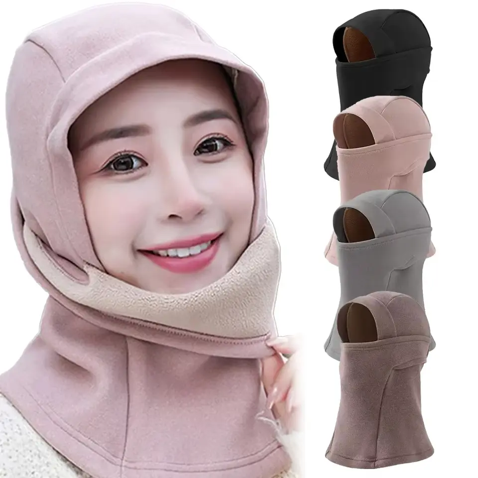 Winter Fleece Balaclava Hat Warm Full Face Mask Neck Warmer Beanies  Outdoor Sports Cycling Head Cover Sports Scarf Caps