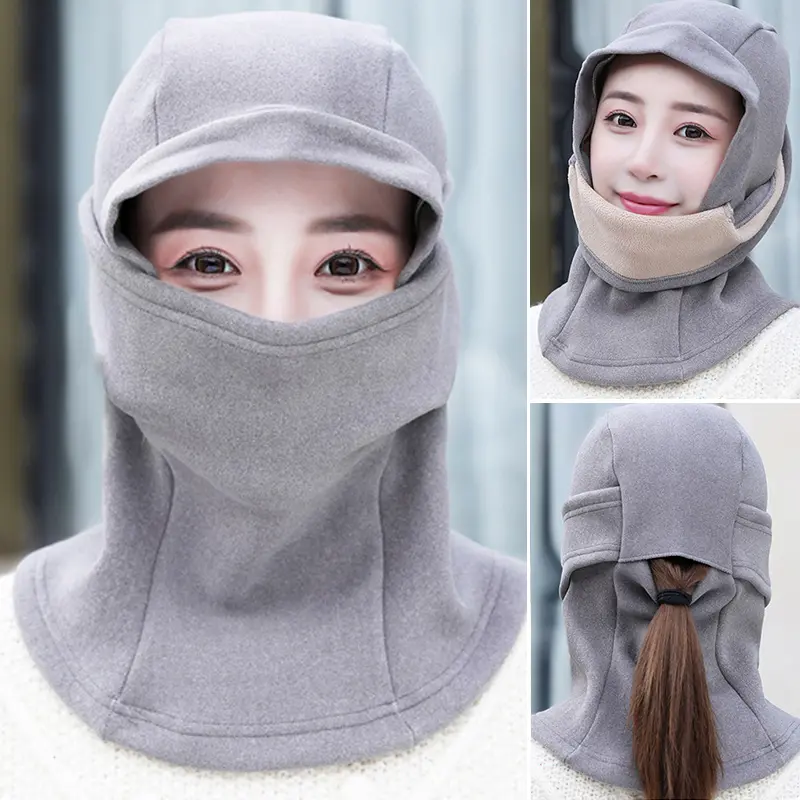 Winter Fleece Balaclava Hat Warm Full Face Mask Neck Warmer Beanies  Outdoor Sports Cycling Head Cover Sports Scarf Caps