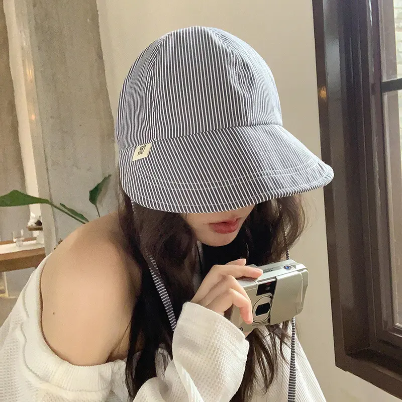Candy Color Sun Hat for Women Summer Foldable Wide Brim Fisherman Cap Adjustable Outdoor UV Protection Beach Bucket Hat