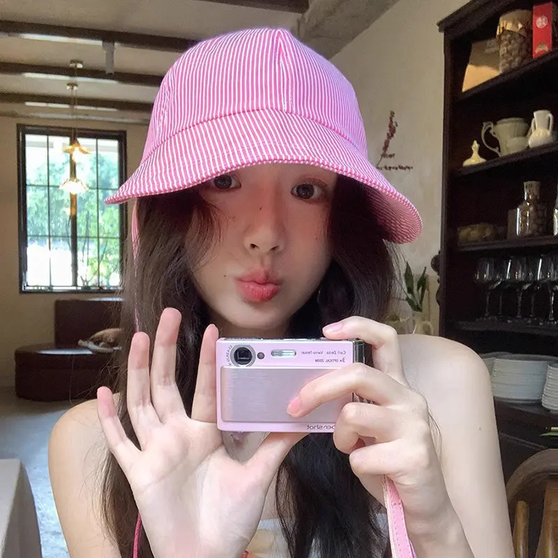 Candy Color Sun Hat for Women Summer Foldable Wide Brim Fisherman Cap Adjustable Outdoor UV Protection Beach Bucket Hat