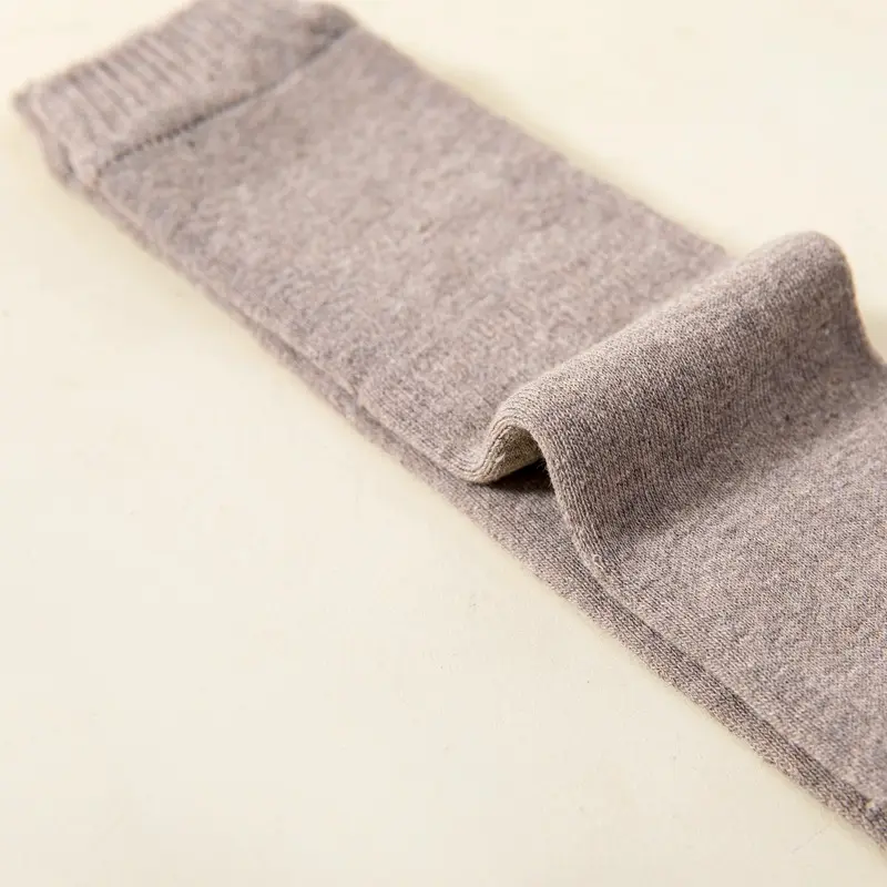 Winter Warm Leg Warmers for Women Solid Color Thick Wool Kneepad Knitted Knee High Socks Foot Cover Thermal Boot Cuff Long Socks