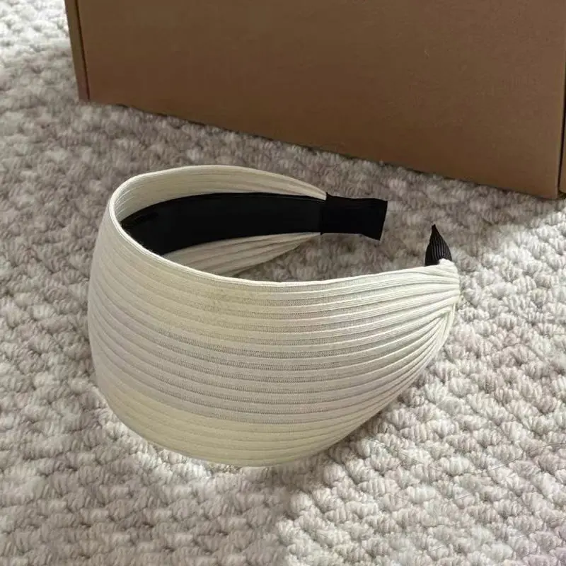 Korean Wide Knitting Hairbands for Women Solid Color Turban Girls Hair Hoops Female Girls Headband Hair Accessories