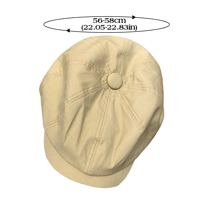 Retro Beret Hat for Women Japanese Solid Color Newsboy Cap Spring Autumn Cotton Octagonal Caps Female Forward Hats