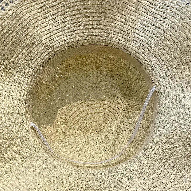Big Bowknot Sun Straw Hat for Women Summer Wide-brim Panama Cap Outdoor Beach Travel Sunshade Female Bucket Hats Gorras