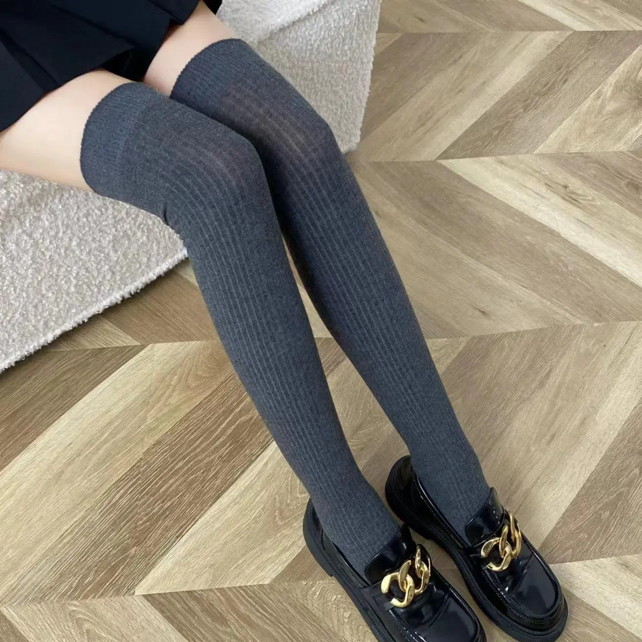 Winter Stockings for Women Solid Color Thigh High Socks Lolita Over The Knee Sock Female Girls Thick Warm Leggings