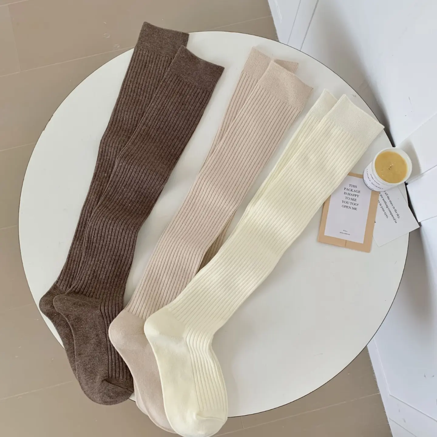 Winter Stockings for Women Solid Color Thigh High Socks Lolita Over The Knee Sock Female Girls Thick Warm Leggings