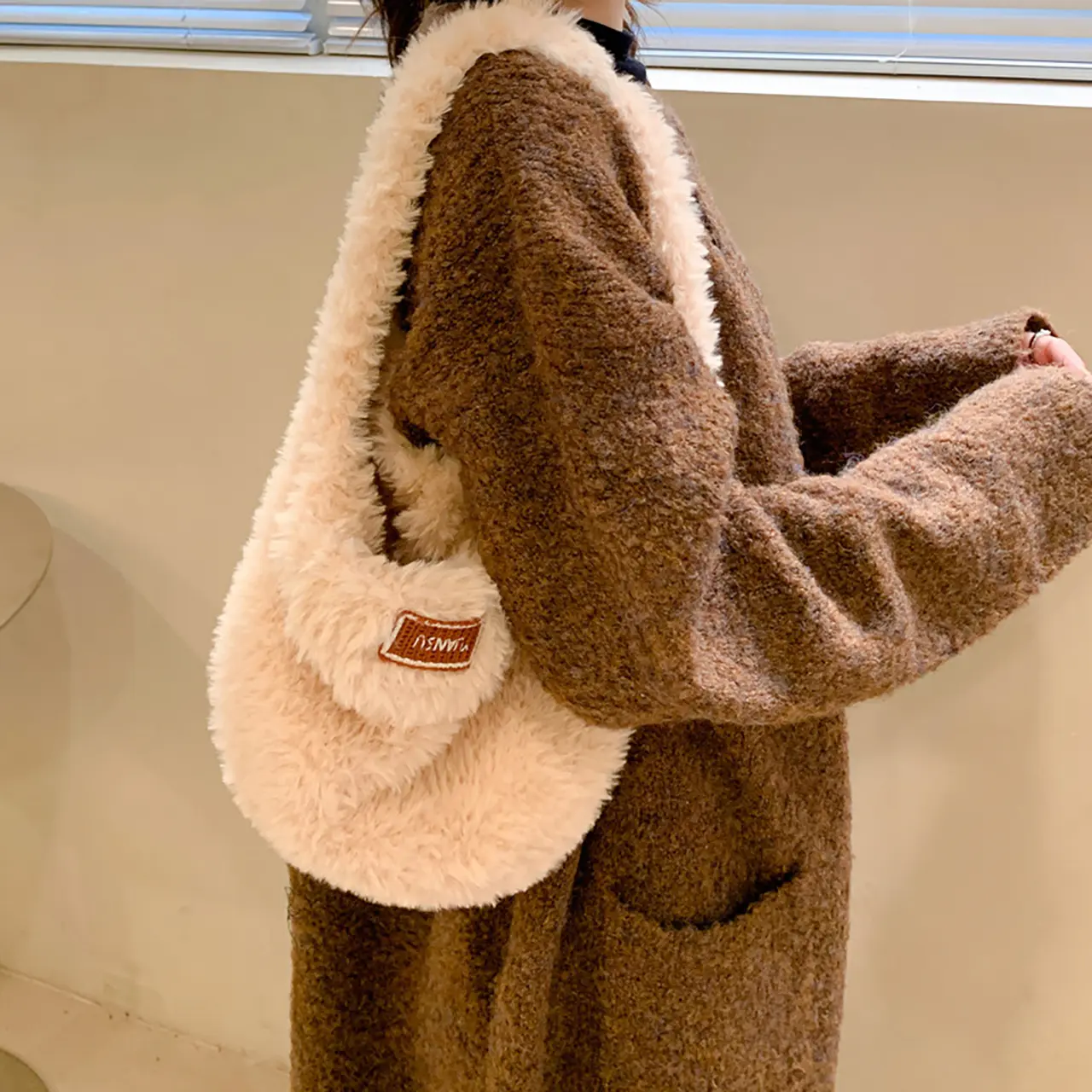 Winter Plush Hat with Earflap Women Warm Knitte Ear Protection Cap Outdoor Windproof Trapper Hats Korean Beanies