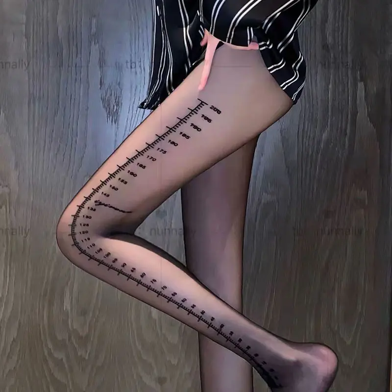 New Summer Sexy Women Tight Cool Black Transparent Stockings Fashion Luxury Letters Girls Ultra-thin Pantyhose