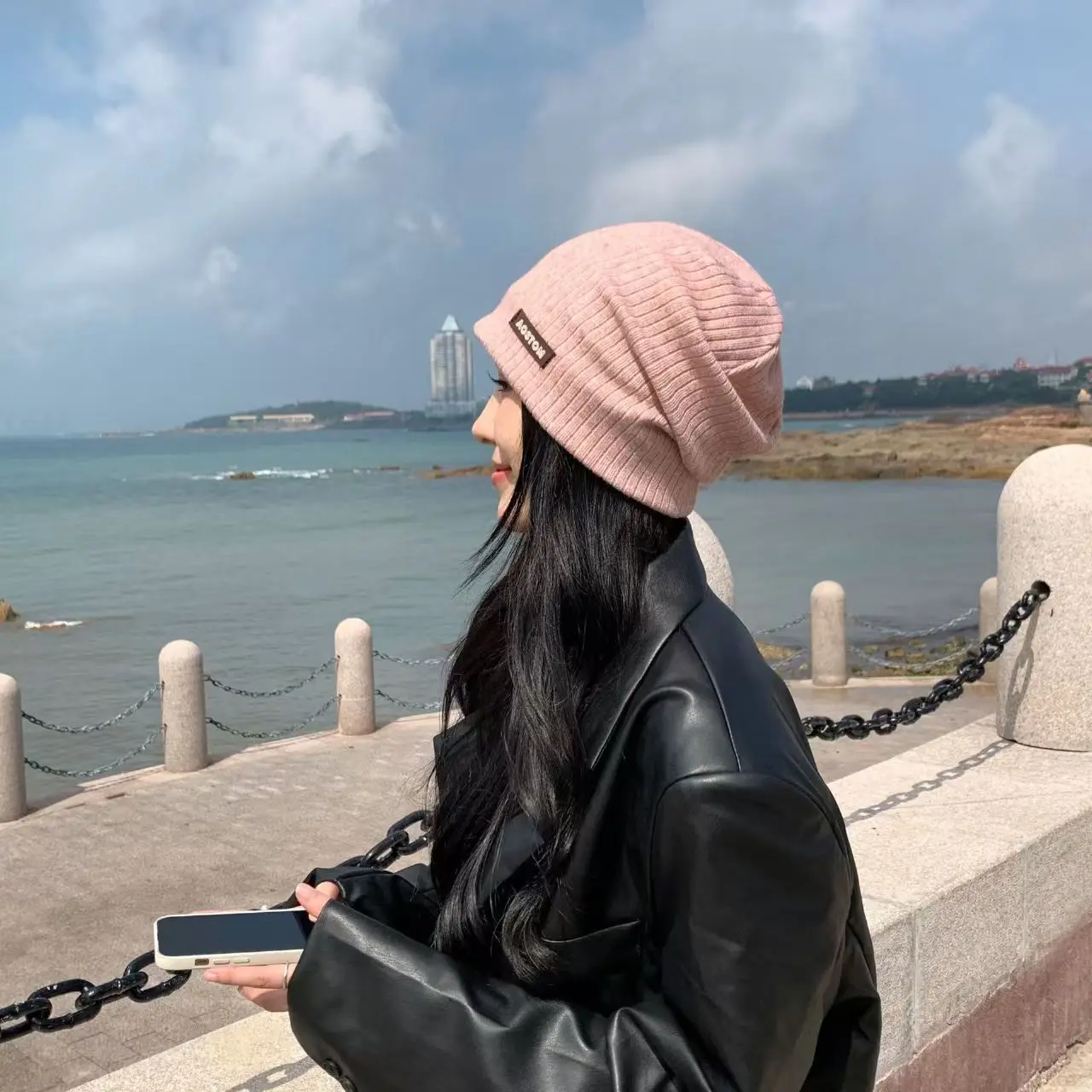 Winter Knitted Hat for Women Autumn Winter Warm Beanie Cap Lady Girls Solid Color Ear Protection Slouchy Skullies