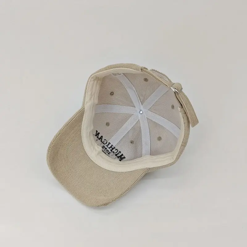 Letter Embroidered Children Baseball Cap Autumn Winter Corduroy Sport Hat for Boy Girl Vintage Hiphop Kids Snapback Hats