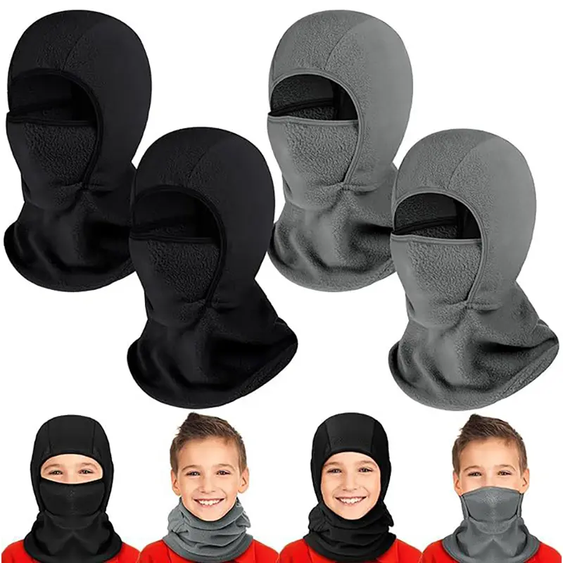 Balaclava Cycling Cap for Kids Winter Warm Fleece Balaclava Hat Children Boy Girl Outdoor Full Face Cover Mask Ski Hats